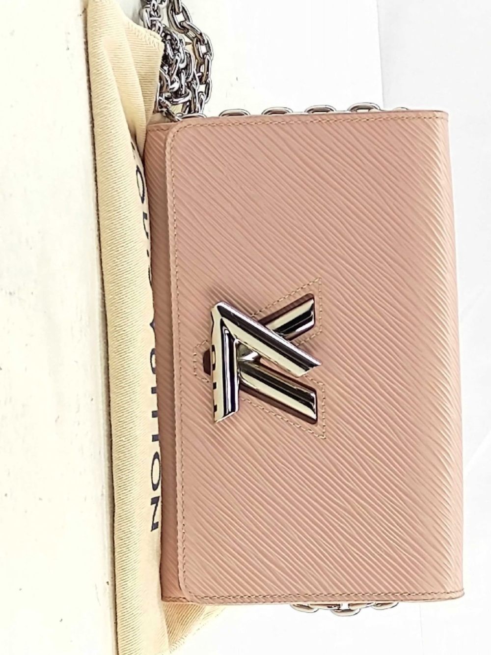 Louis Vuitton Twist Chain Wallet on Chain Light Pink Epi Leather